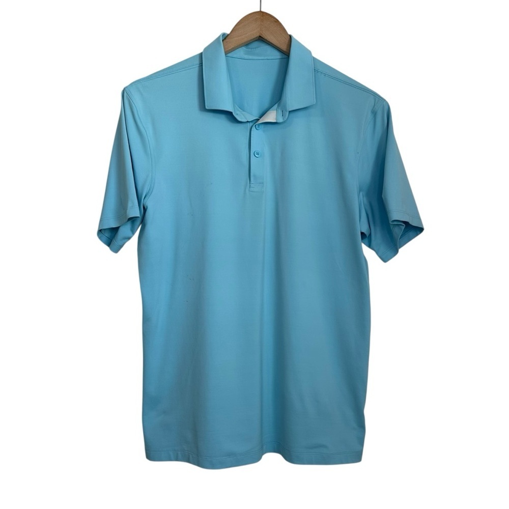 Lululemon Mens Performance Short Sleeve Polo Shirt Sz Small? Blue